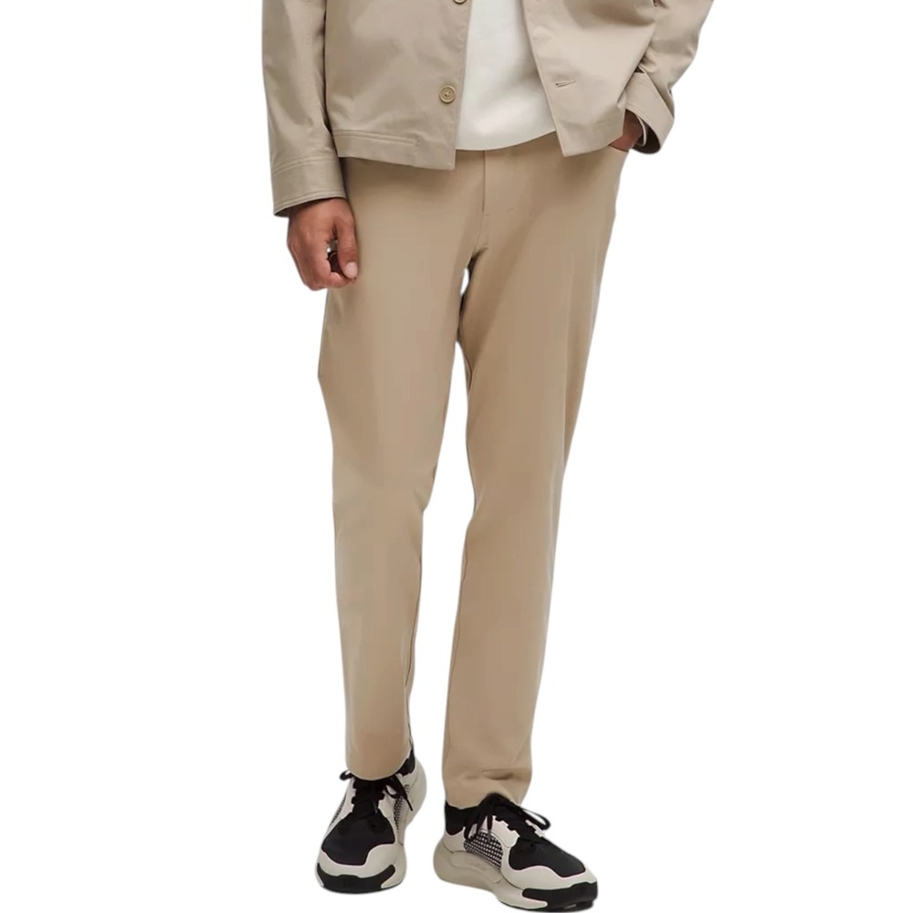 Lululemon ABC Pant Slim 5 Pocket Warpstreme Mens 35 x 31 Tan Khaki Performance